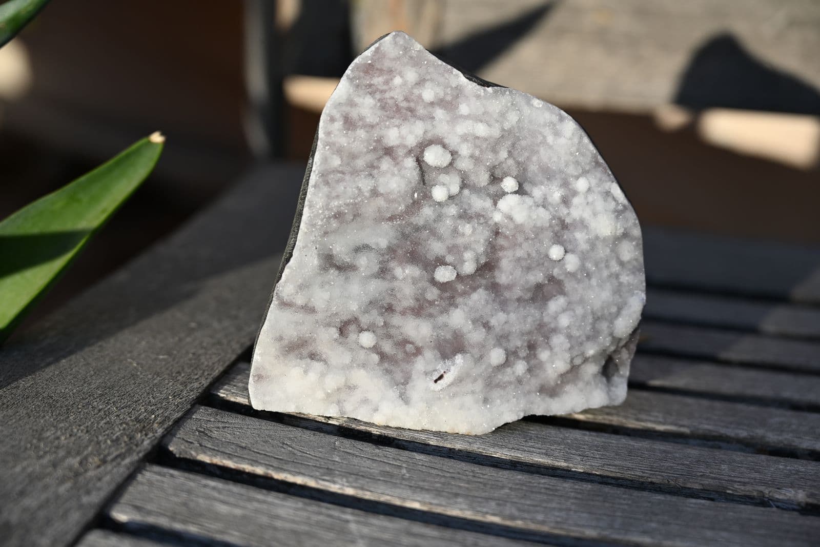 Botryoidal Chalcedony Slab on Basalt