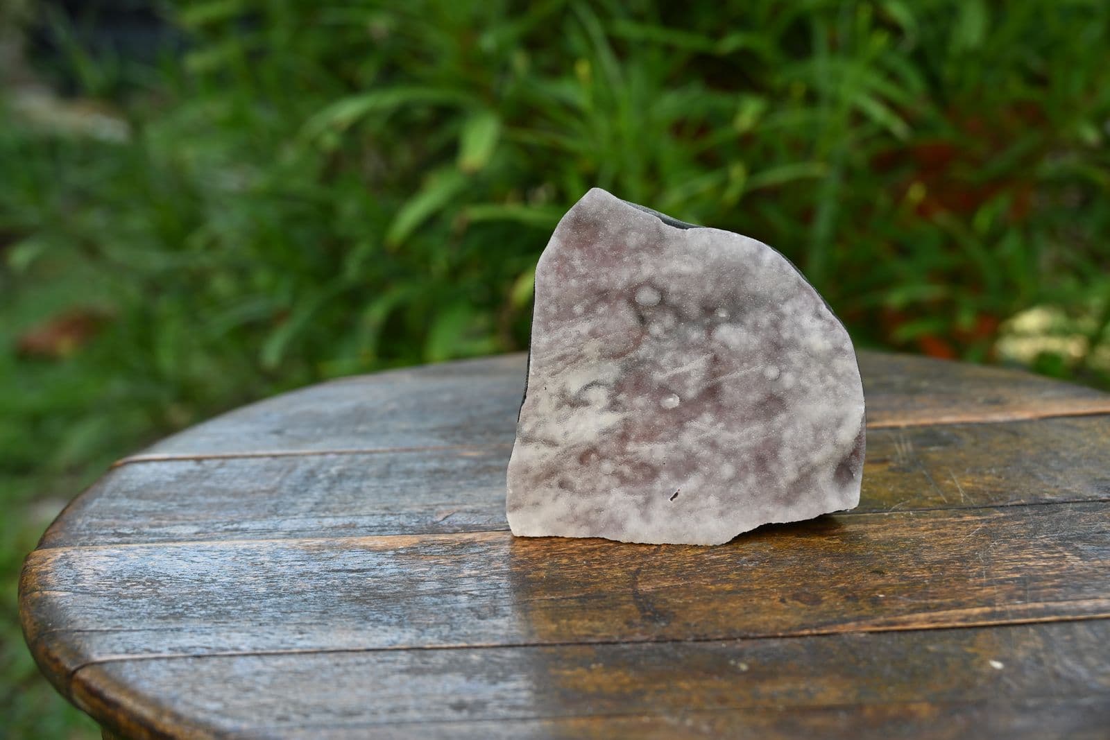 Botryoidal Chalcedony Slab on Basalt — view 3