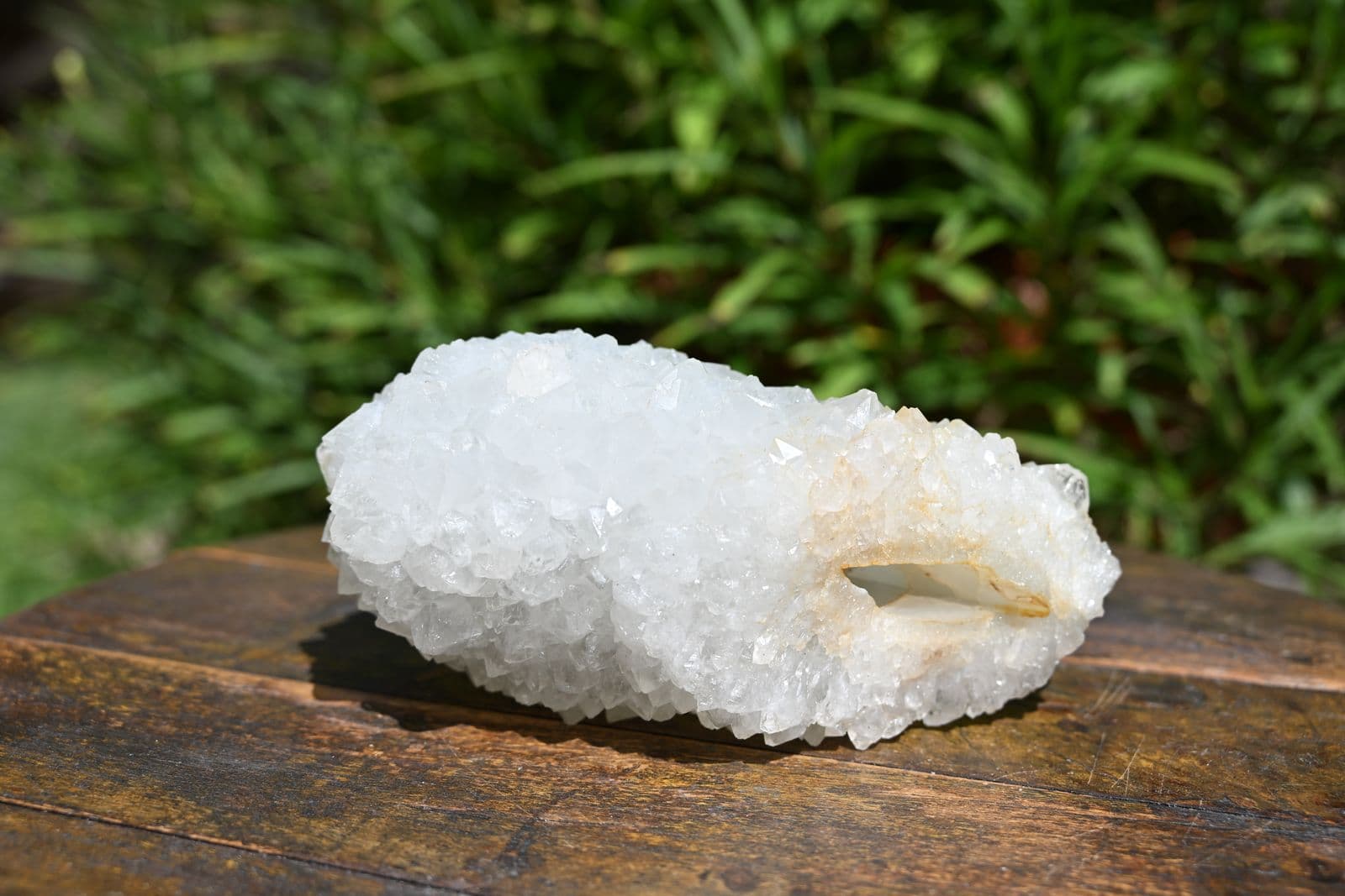Stalactitic Druzy Quartz with Symmetrical Tube Cavity — view 3