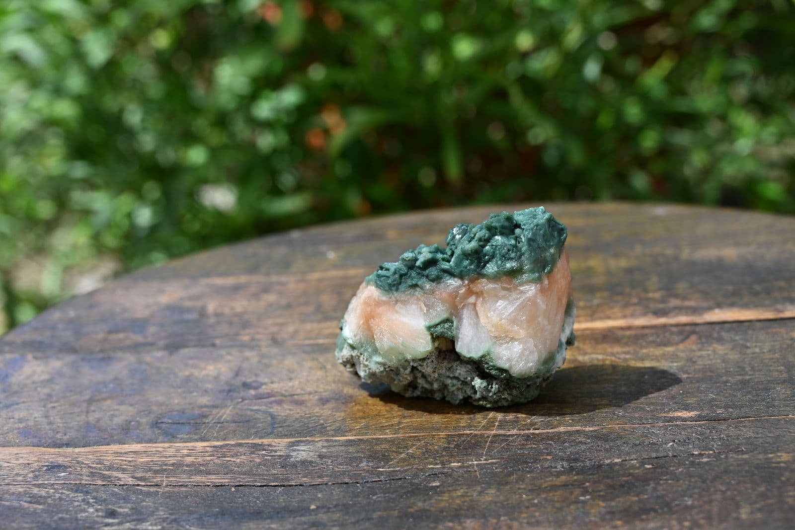 Stilbite and Celadonite on Basalt Matrix — view 4