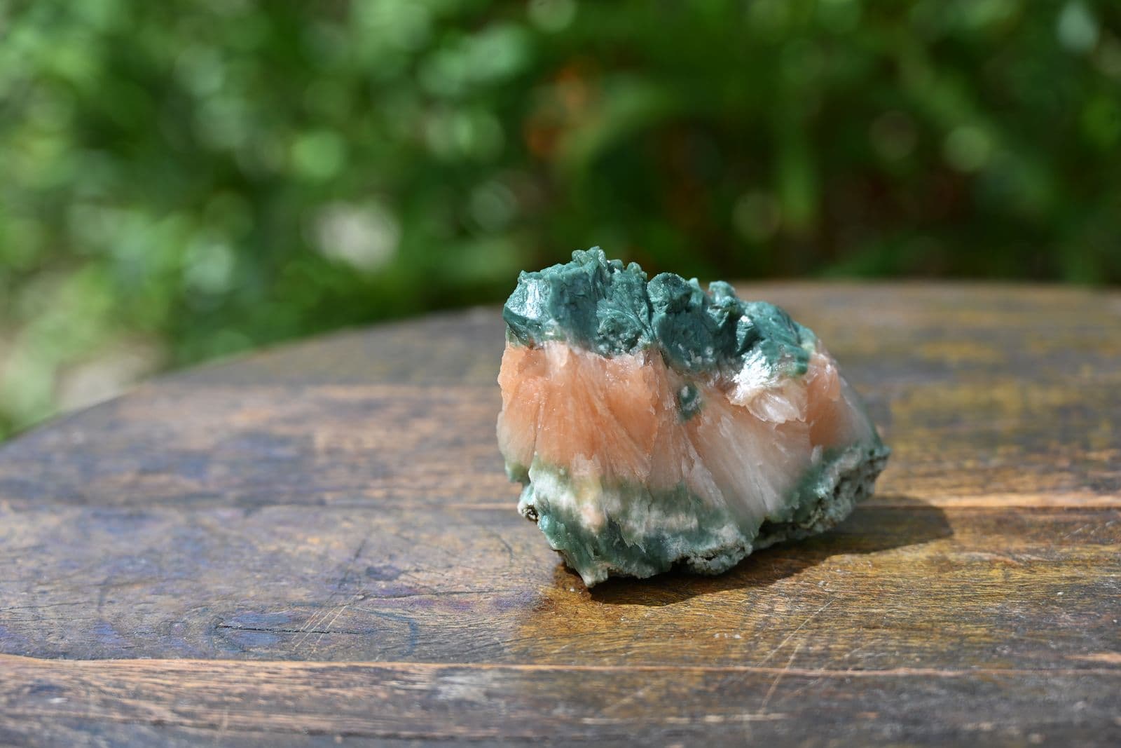 Stilbite and Celadonite on Basalt Matrix — view 2