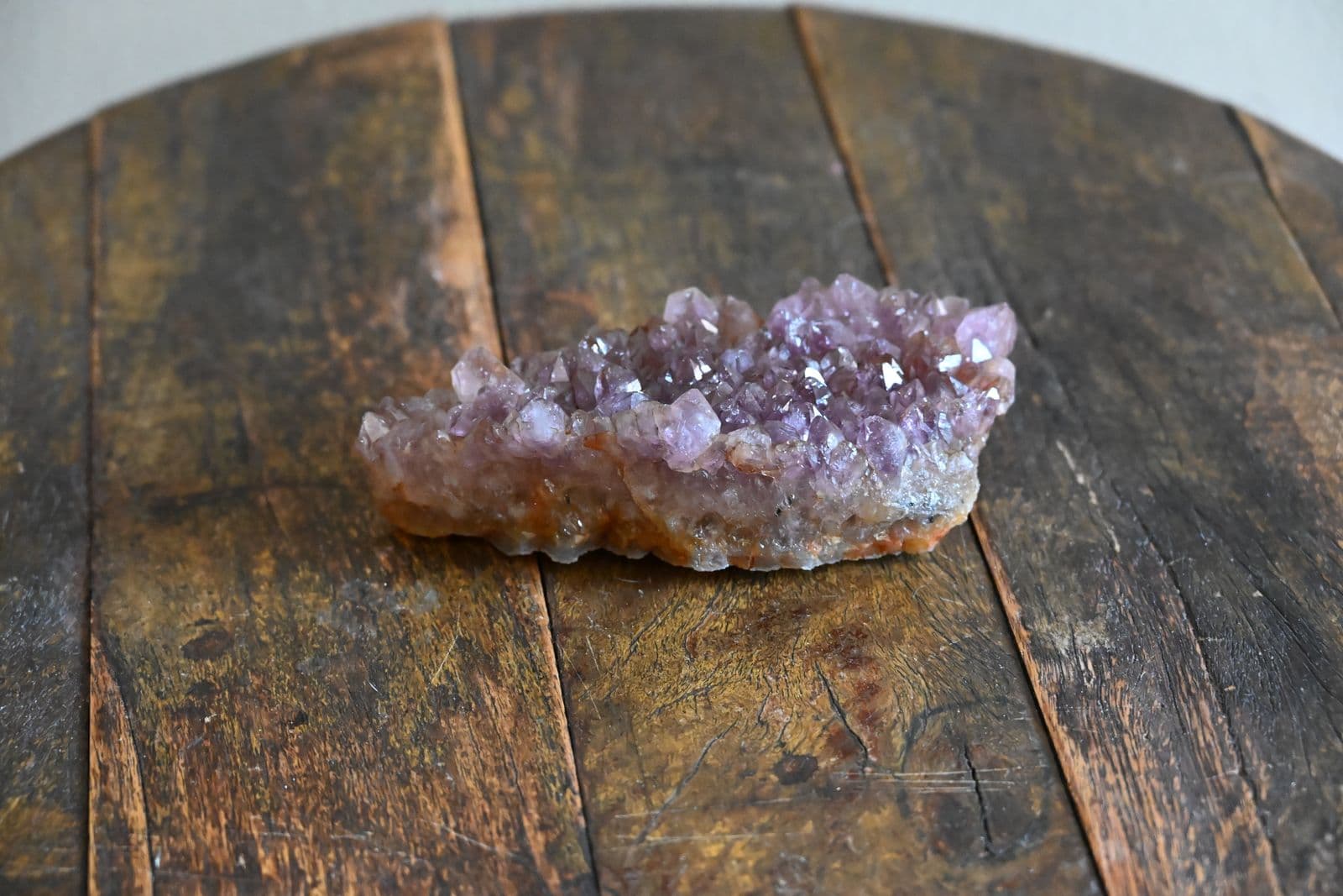 Amethyst Drusy Cluster on Iron Matrix — view 3