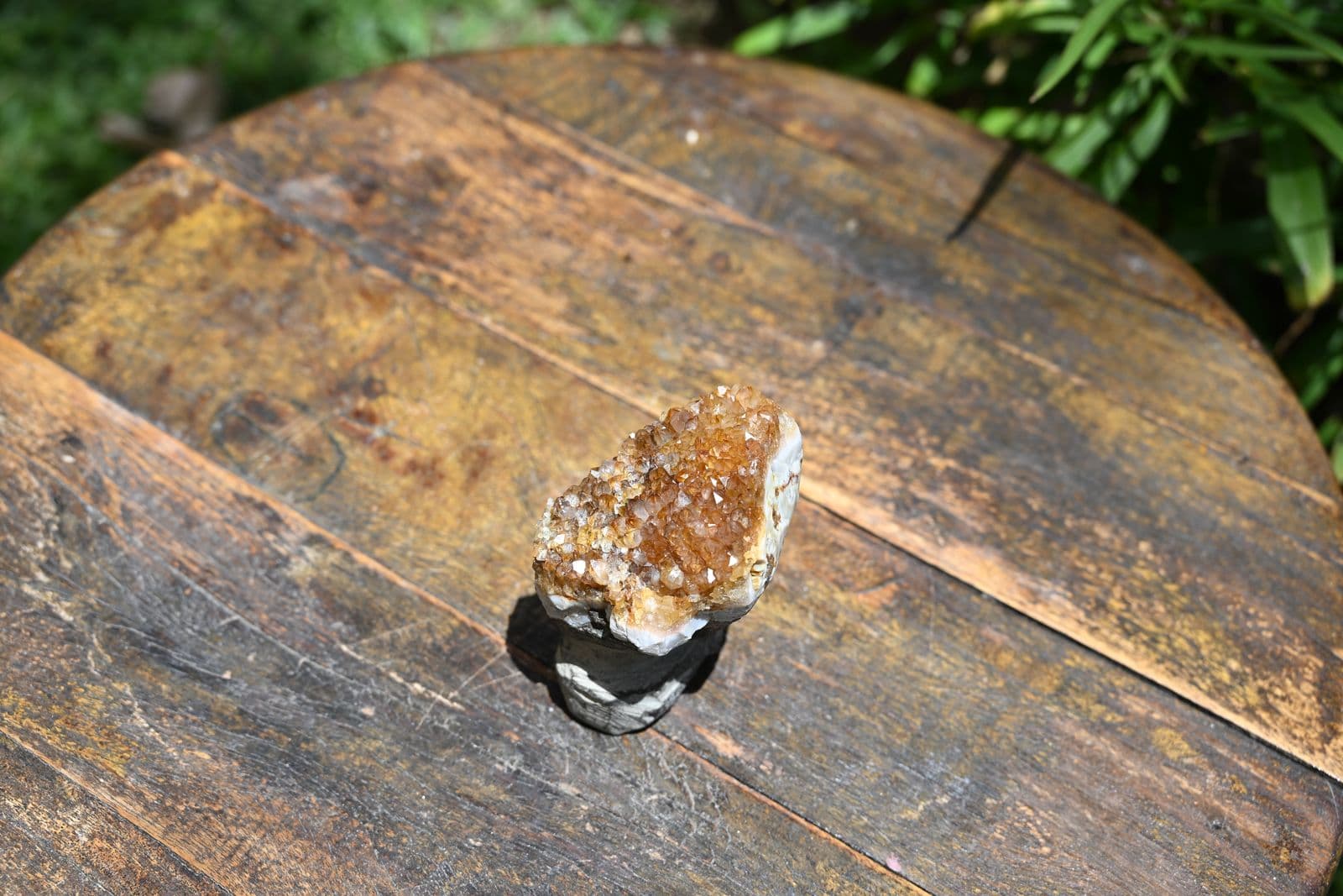 Golden Druzy Quartz on Basalt Pedestal — view 7
