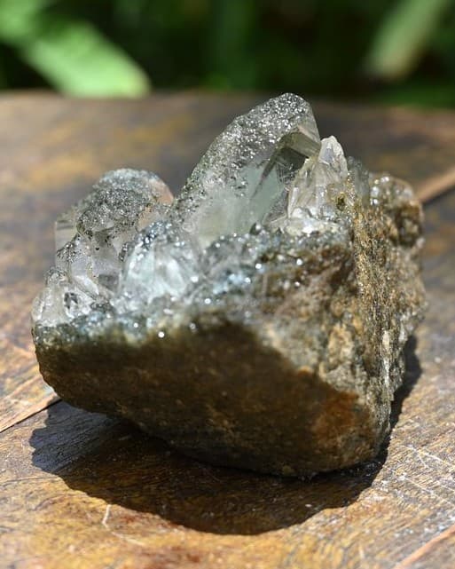 Apophyllite Cluster on Celadonite Matrix